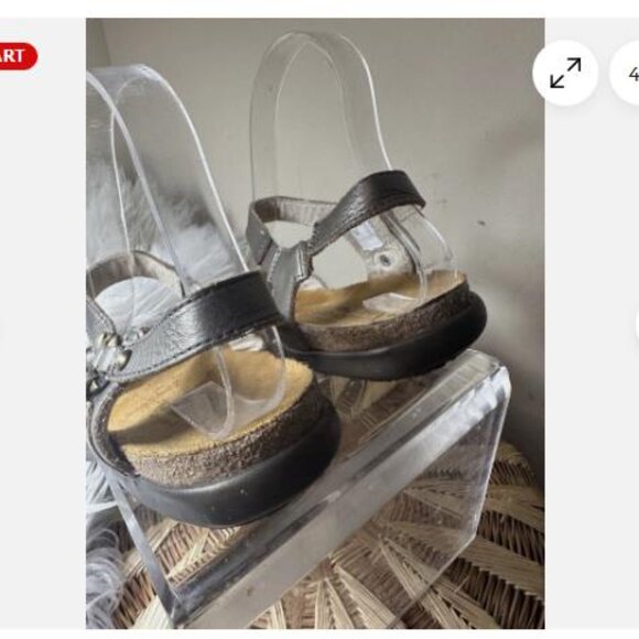 Naot Womens Sabrina Sandal Size 39 8 Bronze Leather Cork Insole Strappy Shoe - Picture 6 of 7